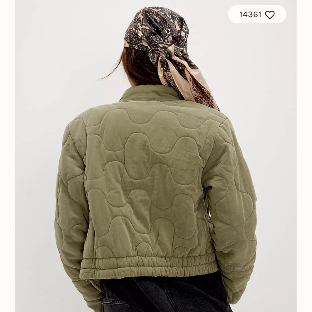 Free People Aura Liner - Green Quilted Jacket - Brand New - Picture 4 of 10